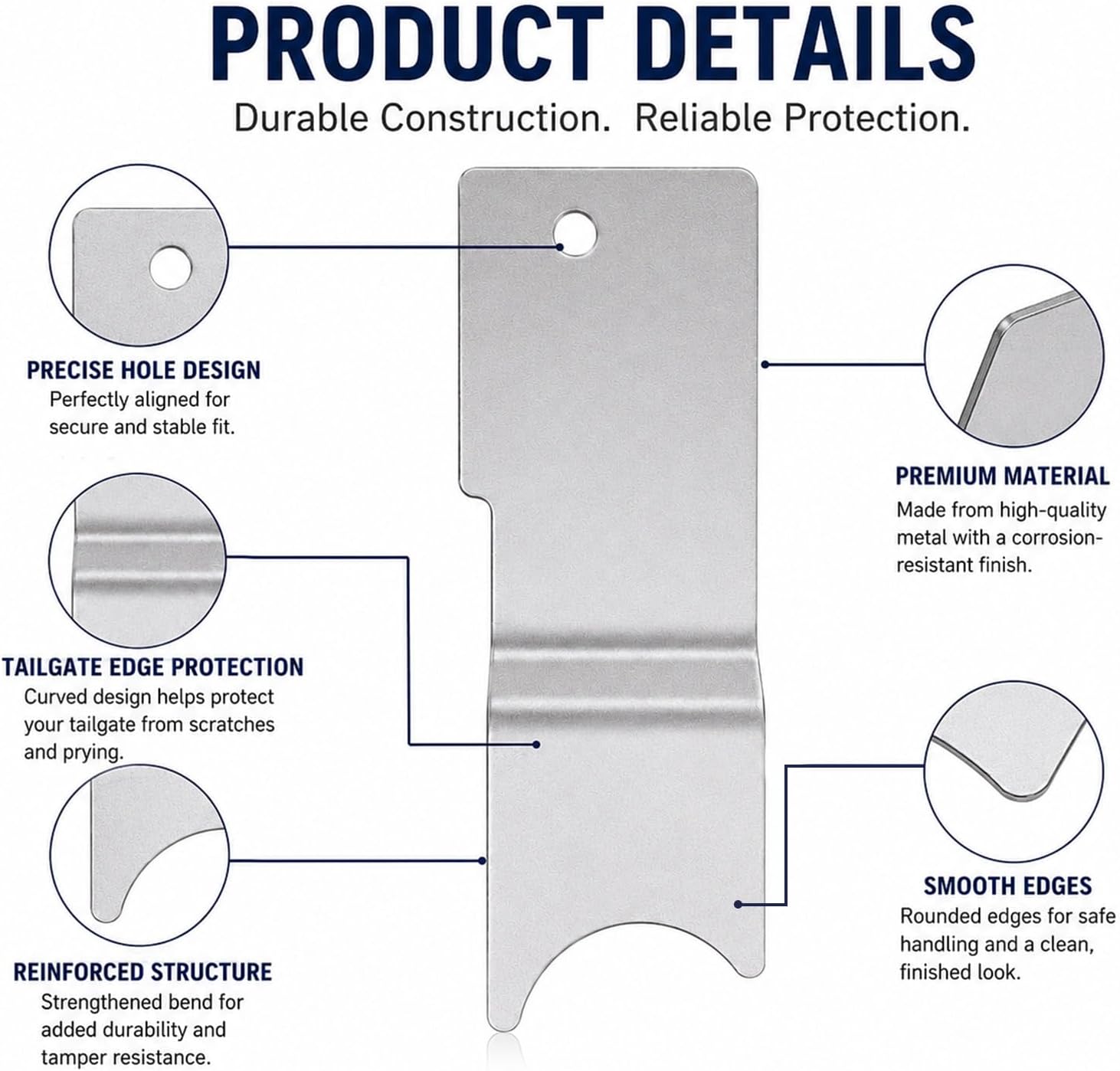 Tailgate Theft Protector Compatible with Toyota Tundra 2007-2013,Pickup Tailgate Anti Theft Lock