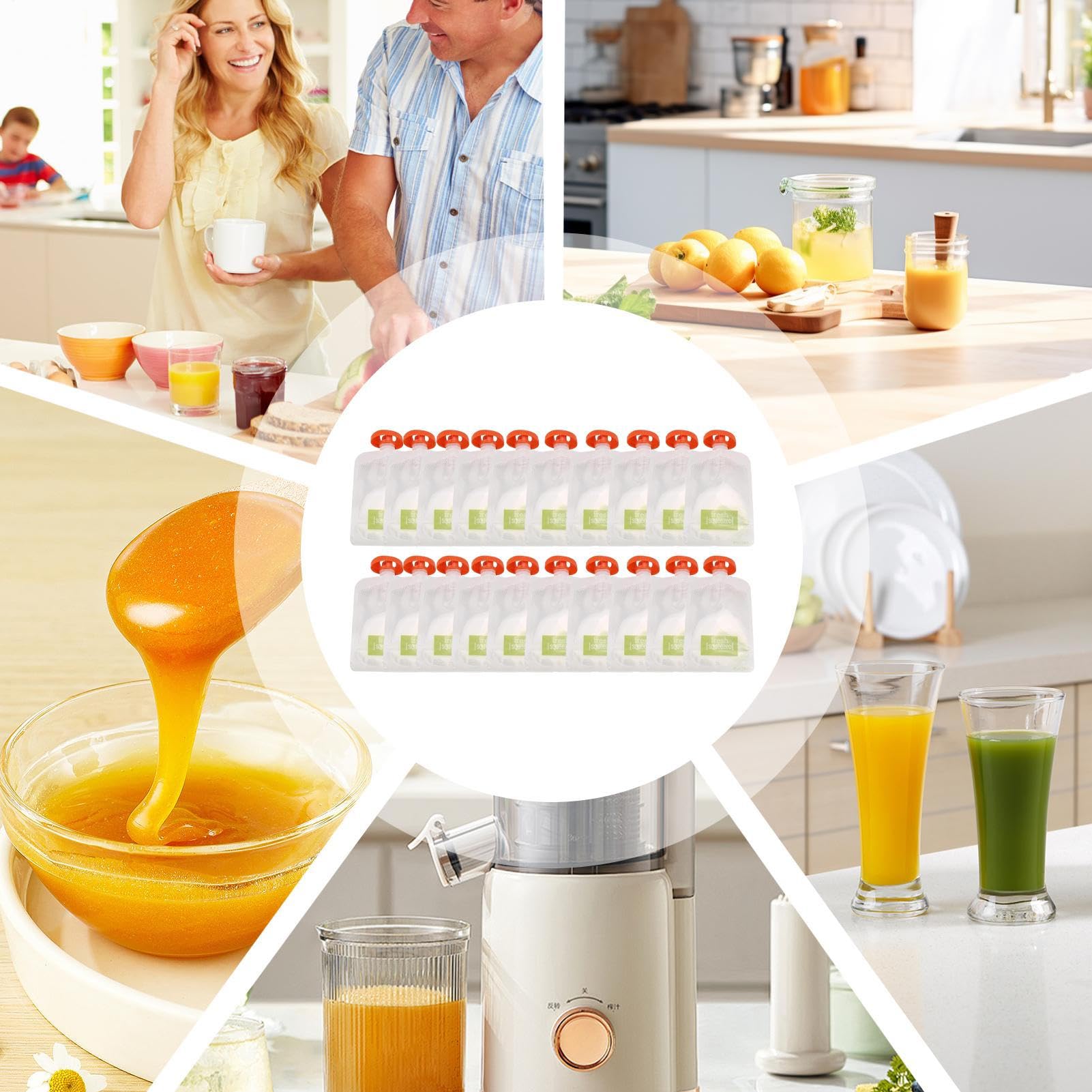 Squeeze Station Fabricant De Jus À Base,Station À Presser Pour Bébé,Jus De Fruits Frais Pour Bébé Fait Maison Avec Sacs De Rangement