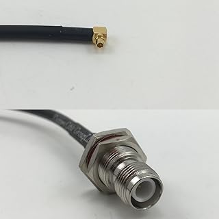 3 feet RG188 MMCX MALE ANGLE to RP-TNC FEMALE BULKHEAD Pigtail Jumper RF coaxial cable 50ohm Quick USA Shipping