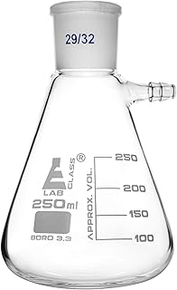 Buchner Filtering Flask, 250ml - 29/32 Socket Size, Interchangeable Joint - Side Arm - Borosilicate 3.3 Glass - Eisco Labs