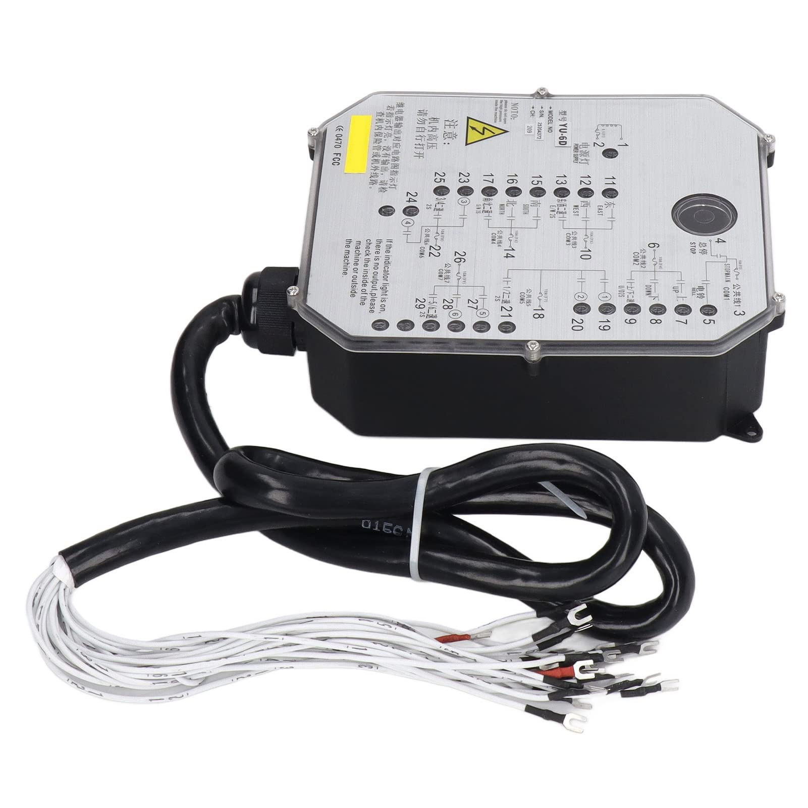 Crane Remote Control Set, Industrial Controller Set Good Protection 800MHz with LED Indicator for Electric Conveyor 24V