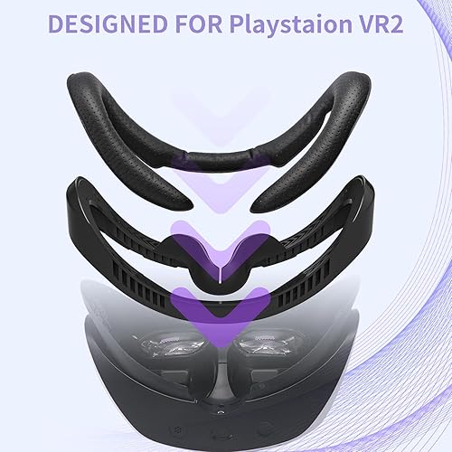 Miniatura 4 de VR Face Pad for Playstation VR2, Breathable Holes Leather Protective VR Accessories VR Face Cover Cushion Replacement Fitness Facial Interface