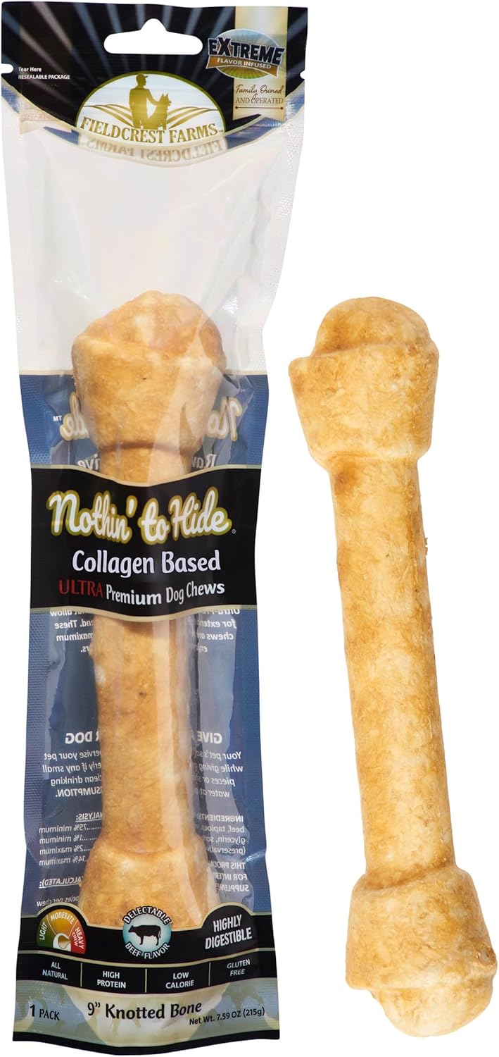 SPOT Ethical Products Fieldcrest Farms Nothin' to Hide Ultra Knotted Bones, Beef Flavor (1 Bag of 2 Bones) (Pack of 2)