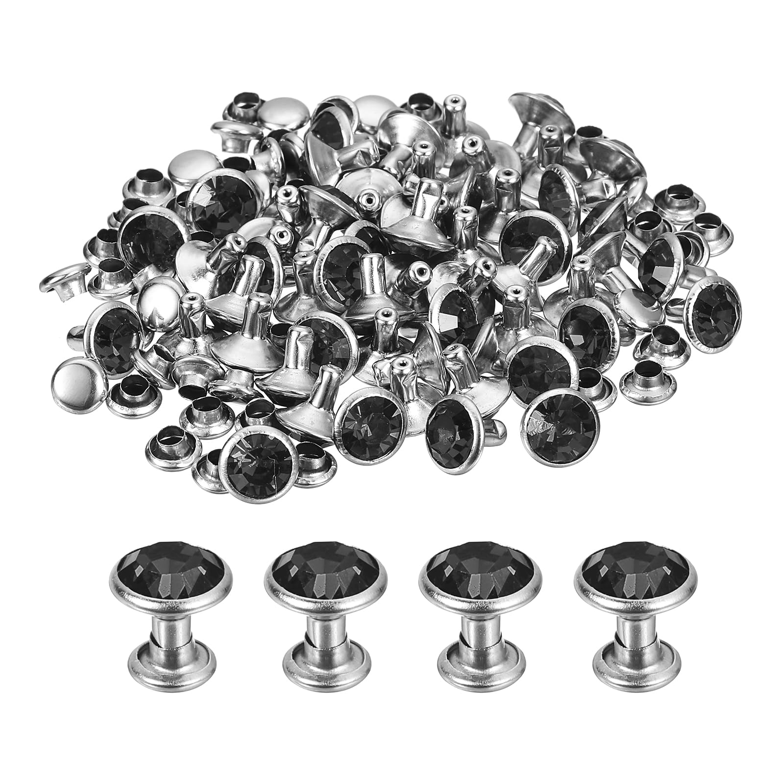 QUARKZMAN 100 Borchie A Rivetto Piramide Tono Oro 10x7mm: Punteruoli Decorativi In Acciaio Per Pelle, Borse E Cinture