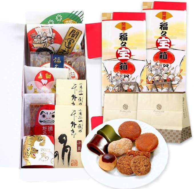 Amazon 2箱セット お年賀 お菓子 22 9個入 手提げ紙袋付き お年始 ギフト 1 3 1 4のお届け不可 お菓子屋フランソワ 和菓子 通販
