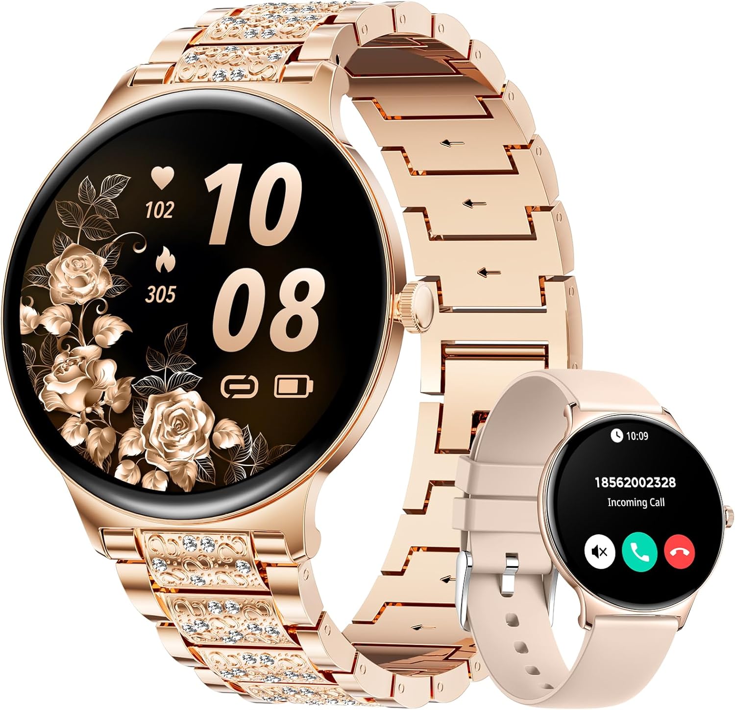 LIGE Smartwatch For Women With Health Monitoring, 1.43 Inch AMOLED Pedometer, 25 Days Standby Time, Bluetooth Call, 120 Sports Mode, SpO2 Calories LIGE Smartwatch For Women With Health Monitoring, 1.43 Inch AMOLED Pedometer, 25 Days Standby Time, Bluetooth Call, 120 Sports Mode, SpO2 Calories
