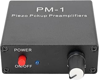 PUSOKEI Piezo Pickup Preamplifikatör, Yüksek Empedans Ve Düşük Gürültü, Gitar, Keman, Ukulele Için PM-1 Kulaklık Amplifikatörü Preamp, Şarj Edilebilir Pilli