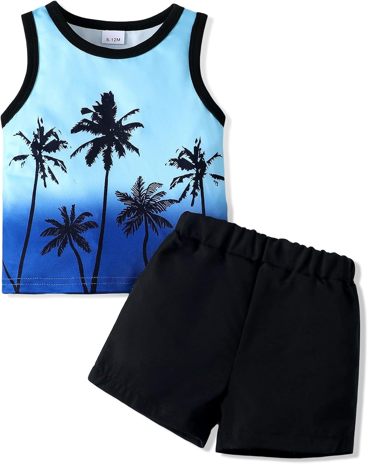 NZRVAWS Toddler Baby Boy Summer Clothes 2Pcs Shorts Set Sleeveless Tank Tops Hawaiian T-Shirt Cute Boys Clothing Set