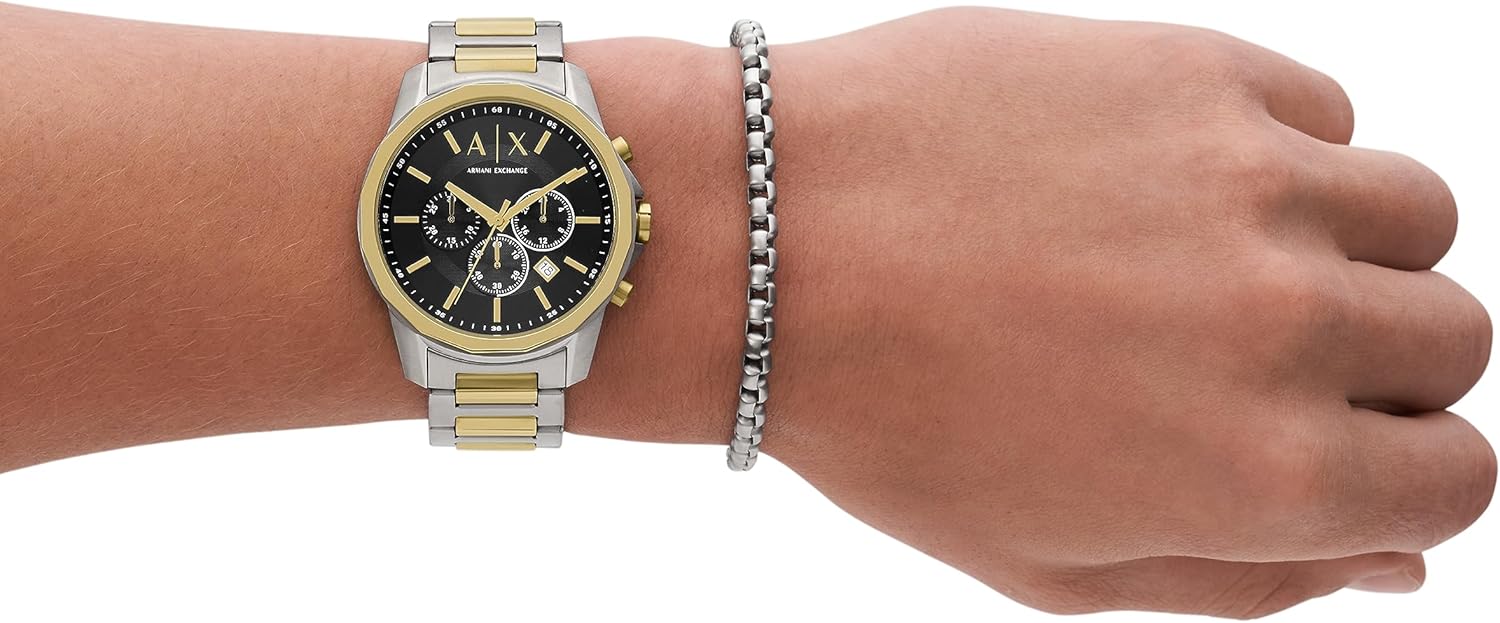 A|X Armani Exchange Chronograph Dress Watch for Men with Stainless Steel, Silicone or Leather Band - Image 5