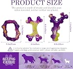 Frienhund Jouets de chien pour les brochettes agressives: Jouet de chien dur pour les grands chiens, 3-Pack Jouets de chien indestructibles pour les garder occupés, Jouet à mâcher de chien pour les grandes races, Jouets pour chiens sûrs et non toxiques, Violet