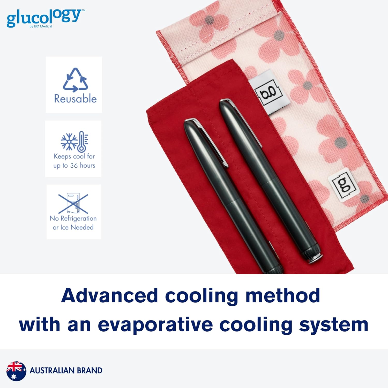 Insulin Cooler Wallet – Keeps Medication Cool and Safe for 36+ Hours, Stress-Free | Insulin Pen Cooler for Travel and Everyday Use | No Ice, No Batteries Required | 2-Pen Cooling Pouch | Floral