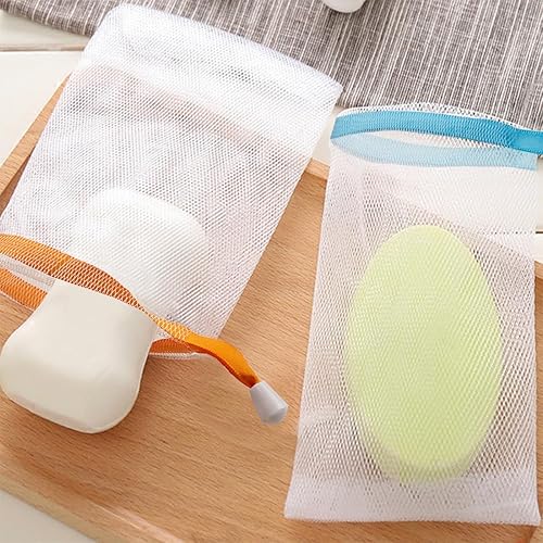 Miniatura 3 de ELANE 10 bolsas de malla de jabón, bolsa exfoliante de jabón, bolsa de jabón ahorrador, bolsas de jabón de malla para barras de jabón