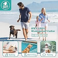 Vista 4 de Collar de choque para perro, collar eléctrico de entrenamiento para perros con control remoto de 2680 pies, IPX7 impermeable con 4 modos