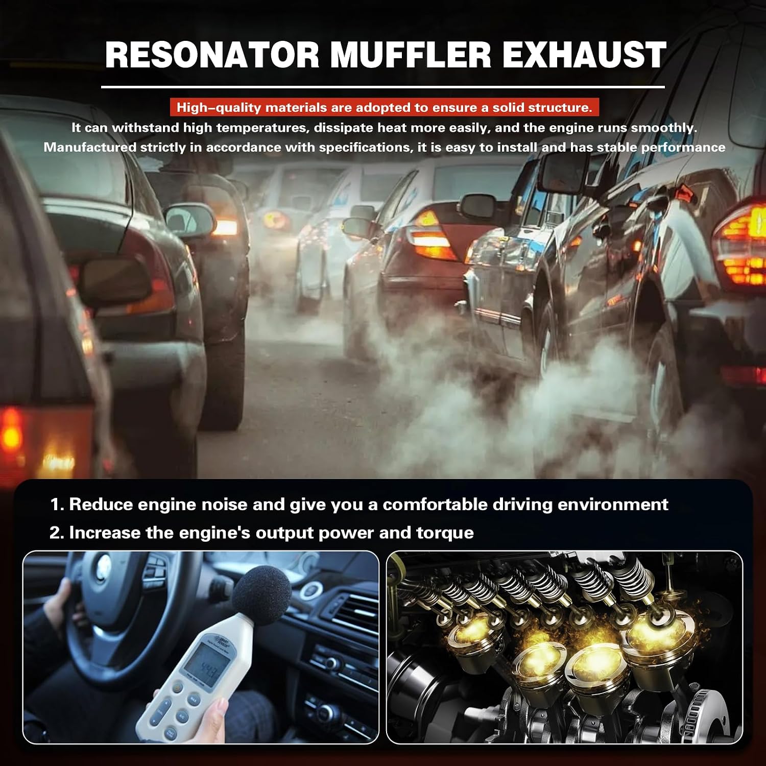 409 Stainless Steel Exhaust Muffler Compatible for 2010 2011 2012 2013 2014 2015 2016 2017 Equinox 2.4L Gasket and Bolt，Repklace OE : 35FG16H