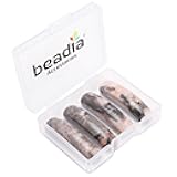 BEADIA Natural Curved Pink Zebra Stone Beads 36x10mm 4pcs for DIY Bracelet Jewelry Making