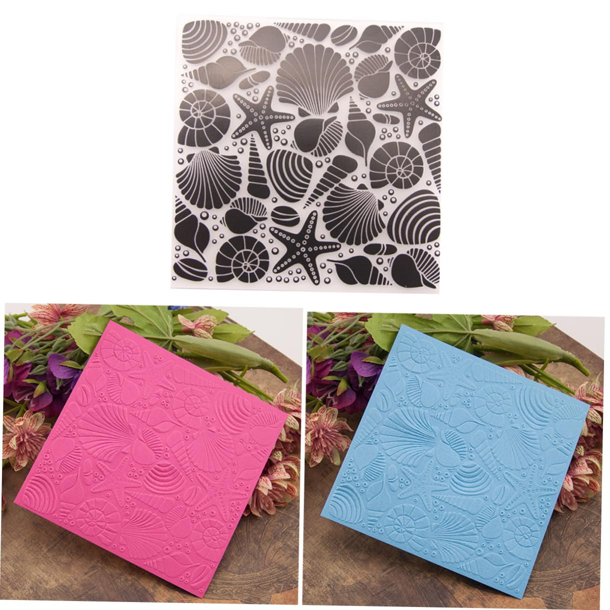 Housoutil Style Embossing Dies for Scrapbooking Sturdy Plastic Embossing Folder Em026