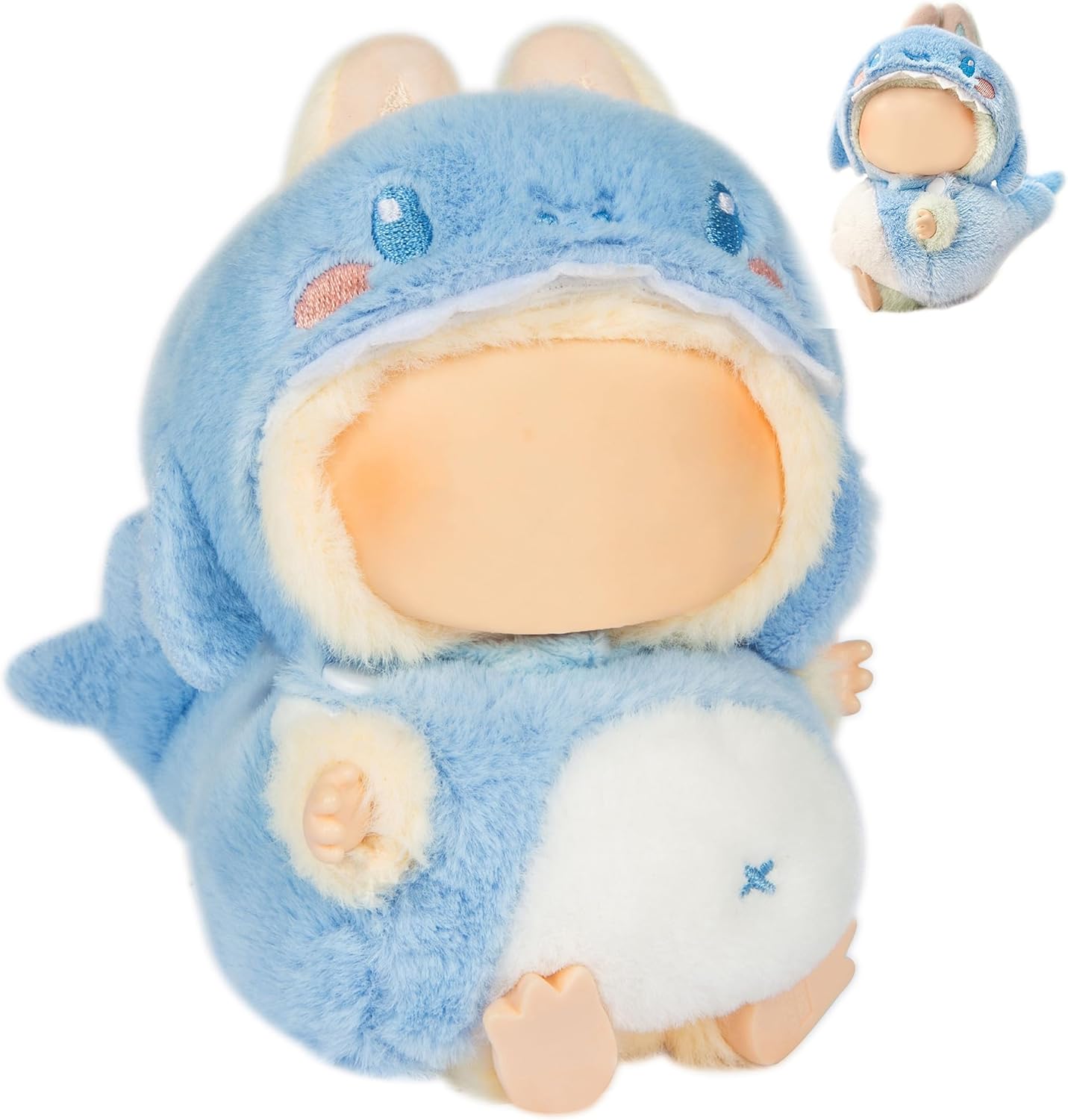 Labubu Doll Clothes(No Doll),Plush Clothes Accessories Cartoon Style Suit Animal Cosplay 2025 New Cute Set Shark