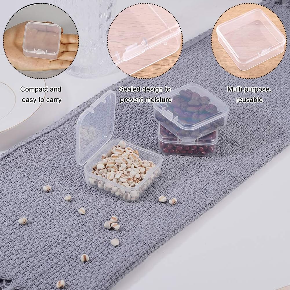 10 Scatoline Trasparenti Con Coperchio - Mini Contenitori Per Organizzare Perline, Pillole, Gioielli - Foto 4