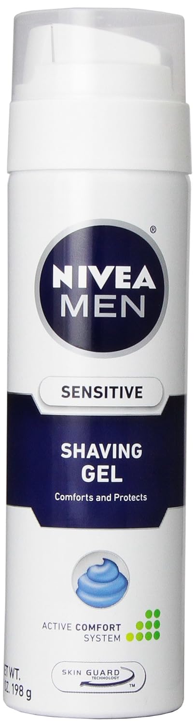NIVEA MEN Sensitive Shave Gel with Vitamin E, Soothing Chamomile and Witch Hazel Extracts, 7 Oz Can NIVEA MEN Sensitive Shave Gel with Vitamin E, Soothing Chamomile and Witch Hazel Extracts, 7 Oz Can