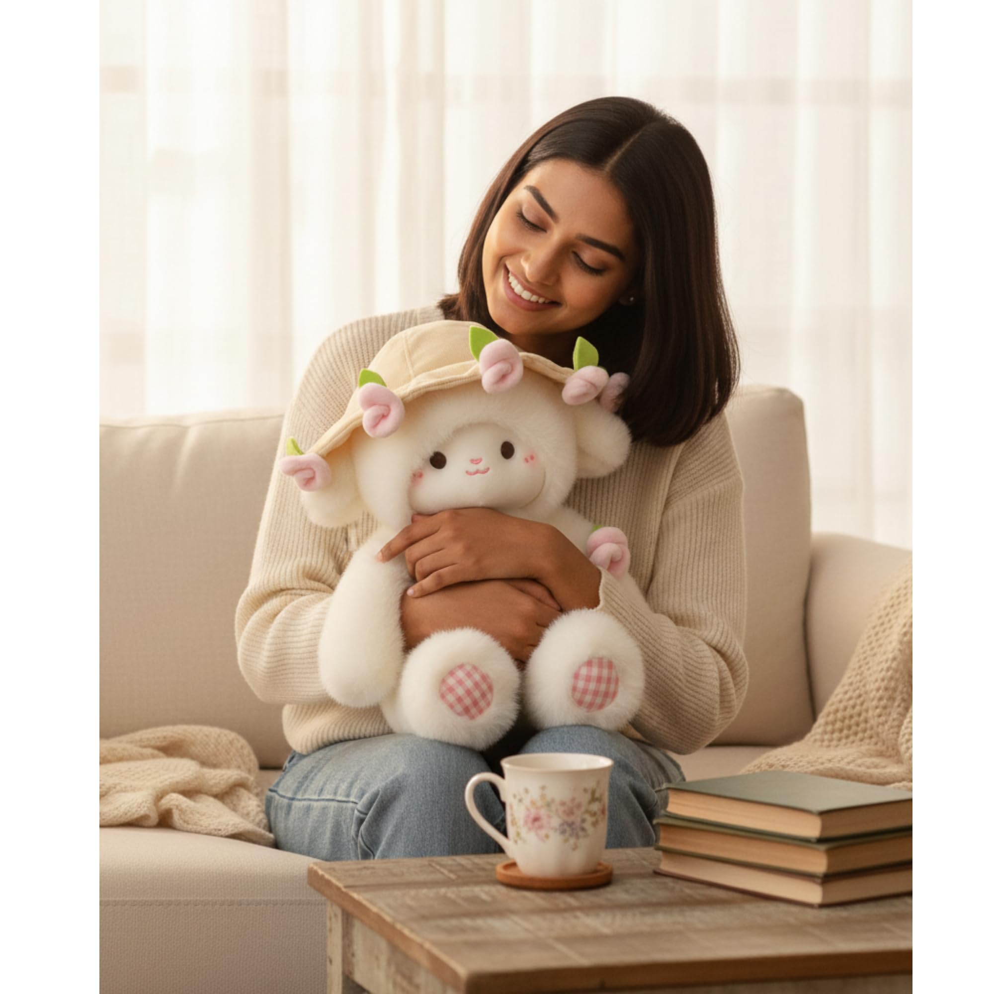 Fusked Flufies Soft Plush Toys Convertible Hat Sheep - Image 1