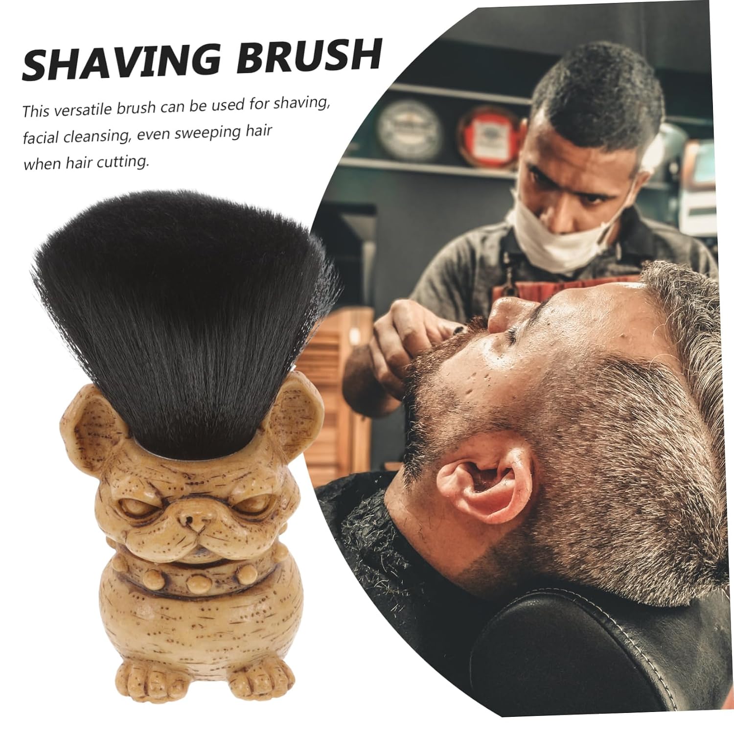Halloween Season Men Shaving Brush, Soft Bristles Beard Brush for Travel