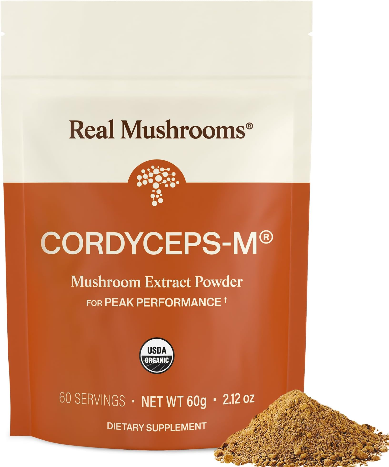 Cordyceps Mushroom Powder - Organic Cordyceps Powder Mushroom Energy and Wellness Support - Rich in Beta Glucans - Non-GMO, Vegan Supplement, 60 Servings