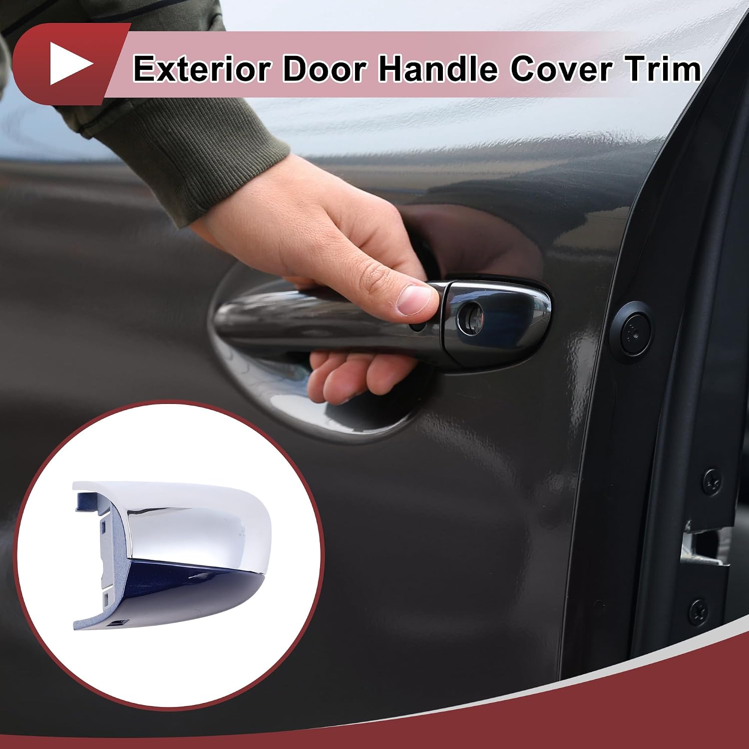 Front Left Exterior Door Handle Cover for MERCEDES-BENZ C W205 2016 Door Handle Cover No.A09976617009149 Blue ABS image 2