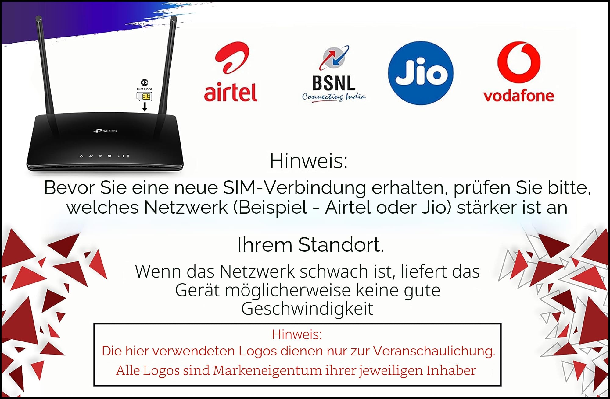 TP-Link TL-MR6500v 4G LTE WLAN Router mit Telefonfunktion, 4G bis zu 150 Mbps, N300 WLAN bis zu 300 Mbps, Volte/VoIP, SIM-Karten-Slot, 2 × abnehmbare LTE-Antennen, unterstützt bis zu 32 Geräte
