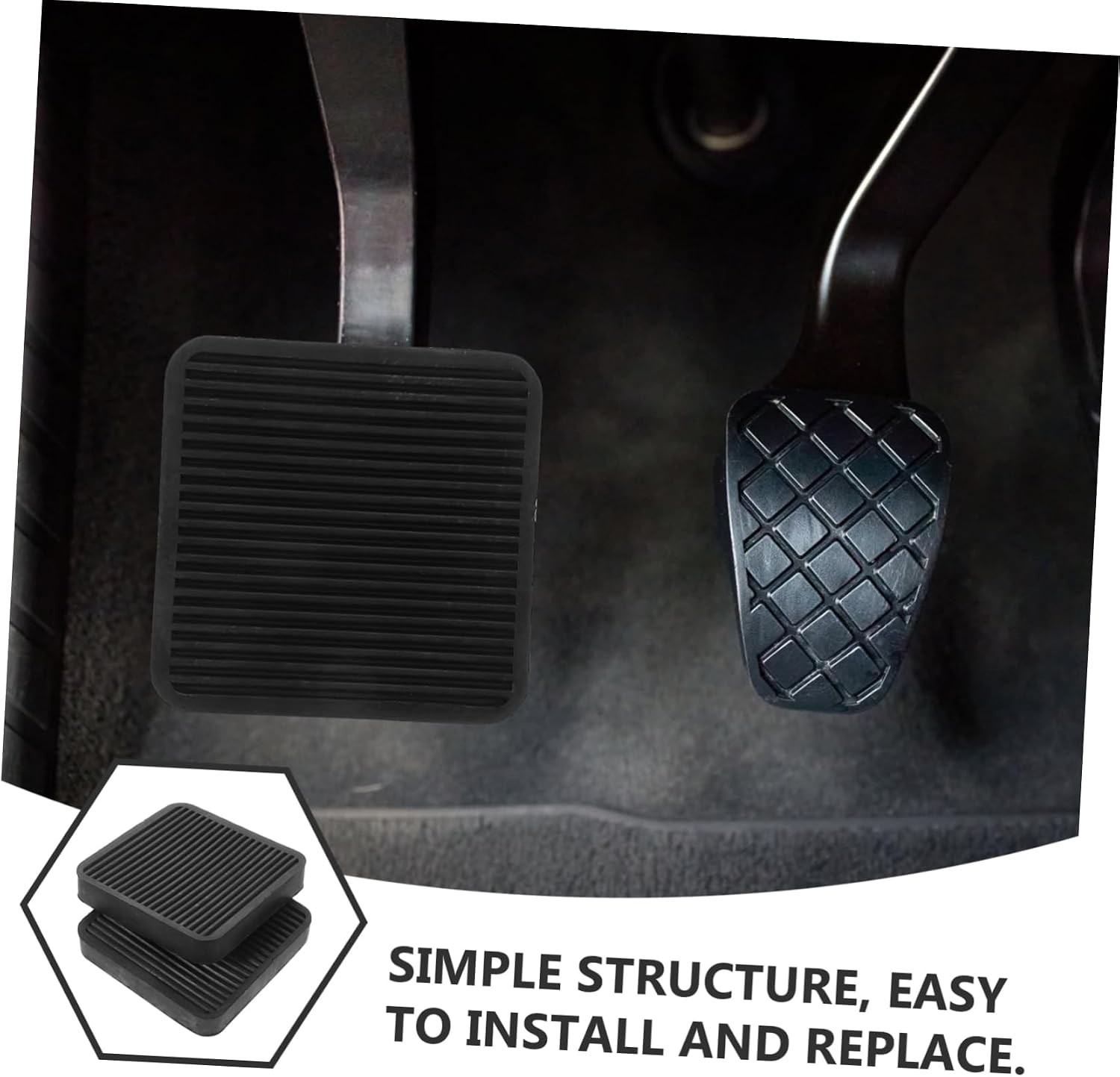 2pcs Nonslip Rubber Pedal Pads for Truck and Heavy-Duty Vehicles Durable Brake and Clutch Pedal Covers Fit for Enhanced Performance and Safety