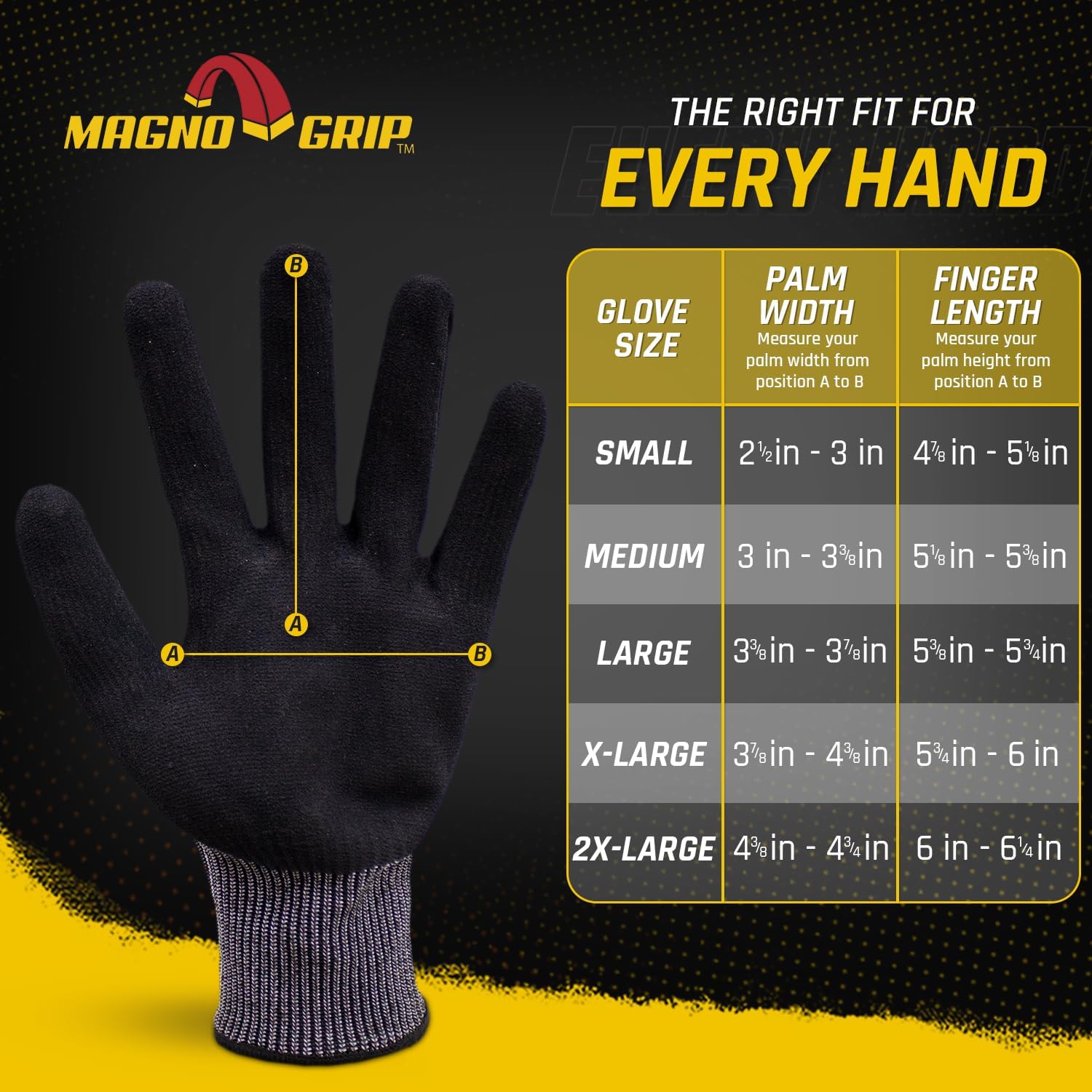MagnoGrip Level 5 Cut Resistant Work Gloves with Integrated Magnetic Storage, Nitrile Coated Palm, Touchscreen Technology