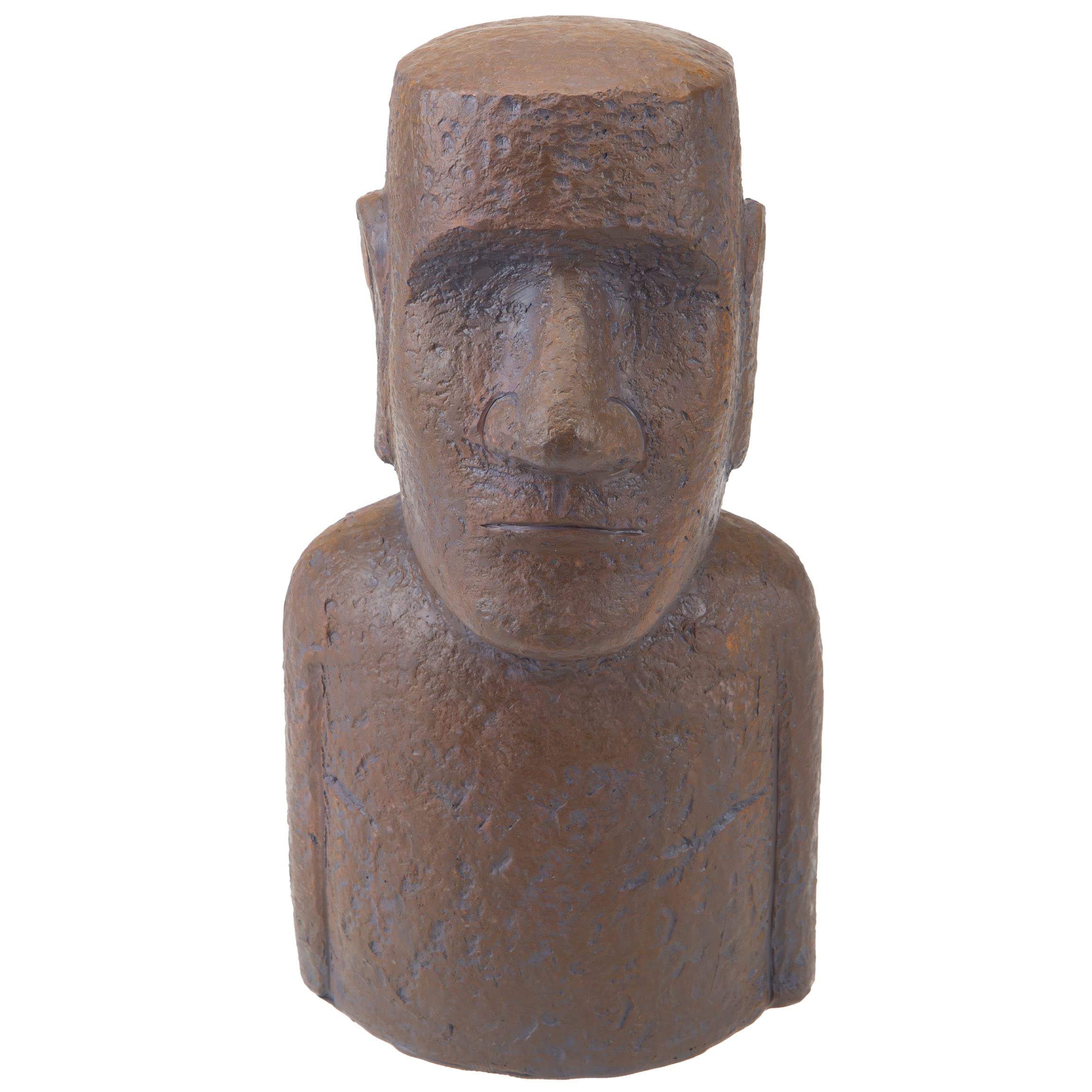 Pms Men's Bronze Vfm E-Store Easter Island Garden Ornat - Effect Moai Statue, Perfect For Garden Planters, Aquarium Decoration, And Unique Aquarium Ornats For Indoor And Outdoor Spaces