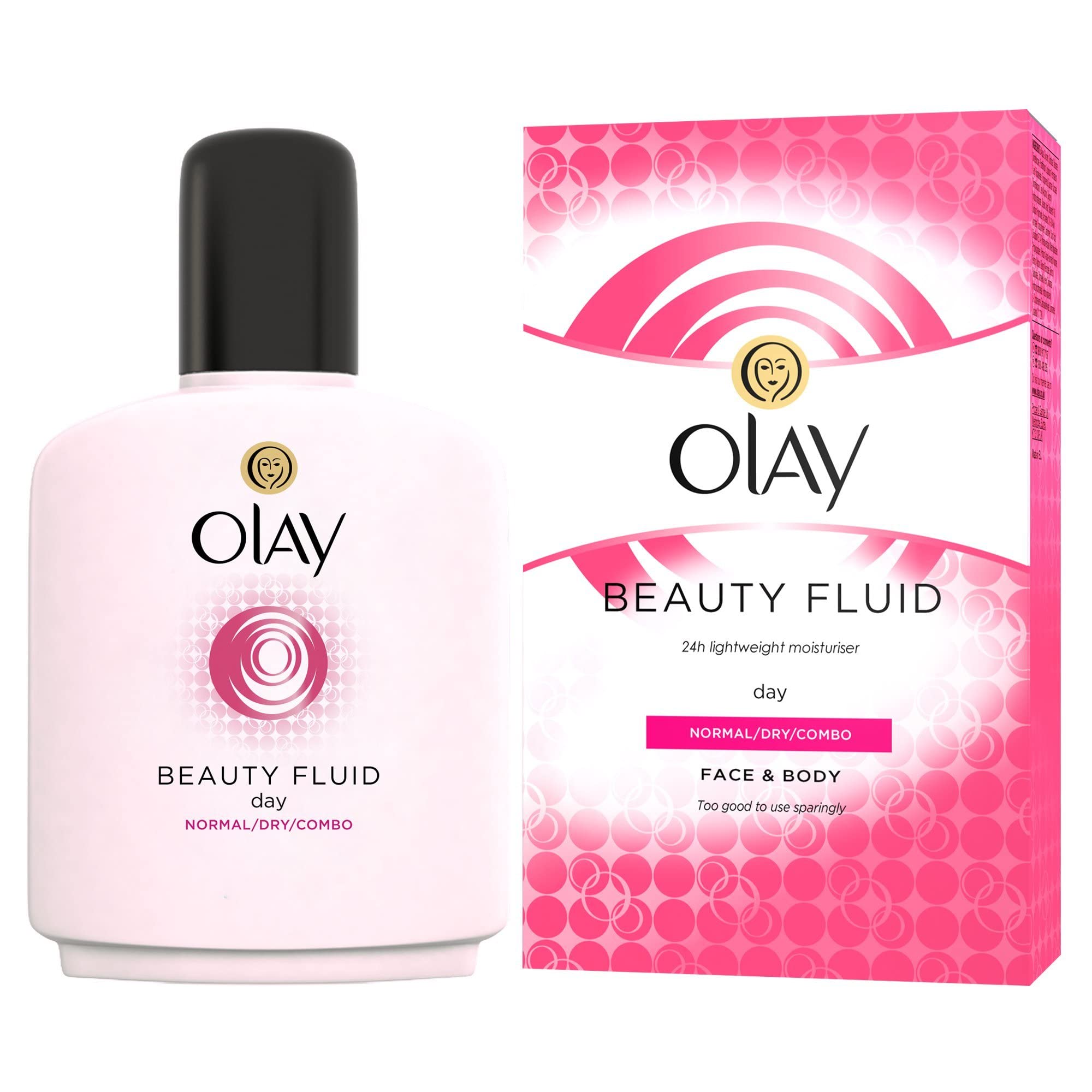 Olay Beauty Fluid Gesichts- und Körper-Feuchtigkeitspflege, 200 ml, 6 Stück