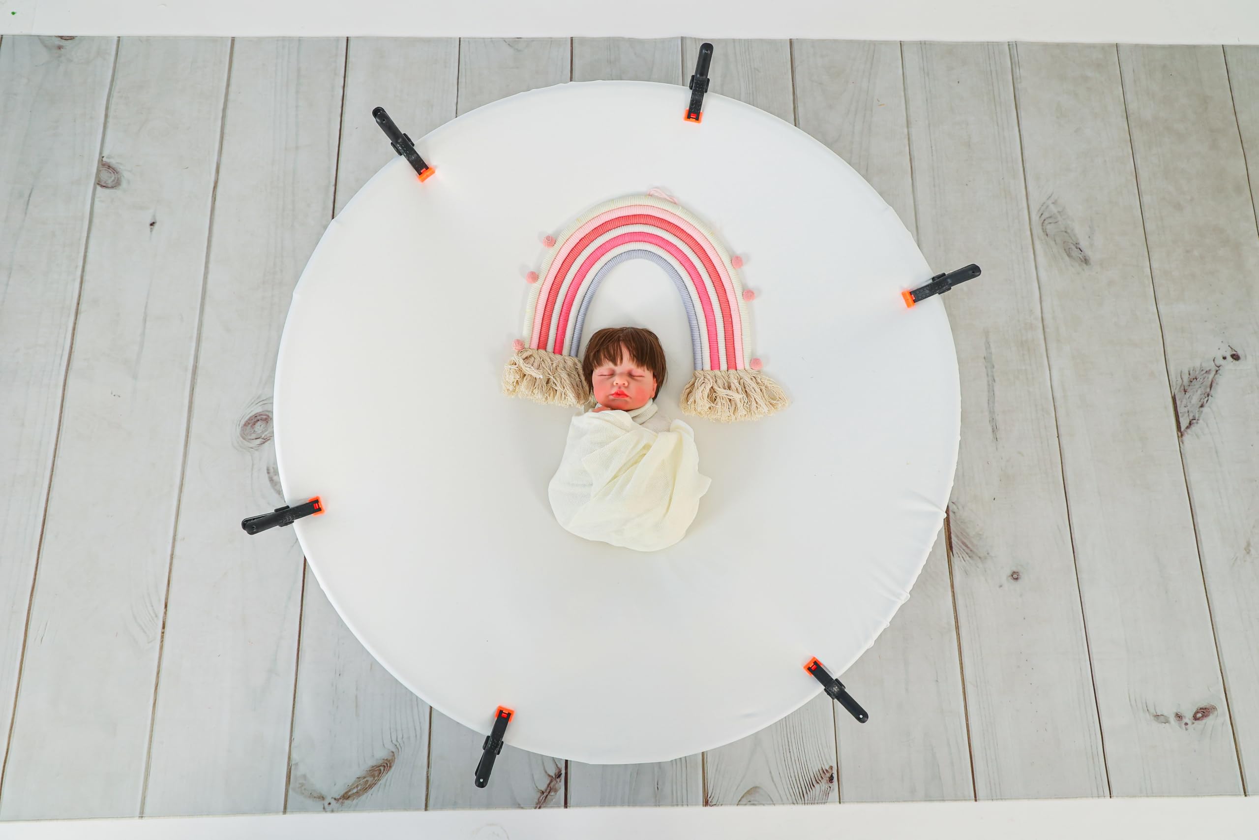 Kate Support de photographie pour nouveau-né en acier inoxydable avec 6 pinces pour séance photo de bébé