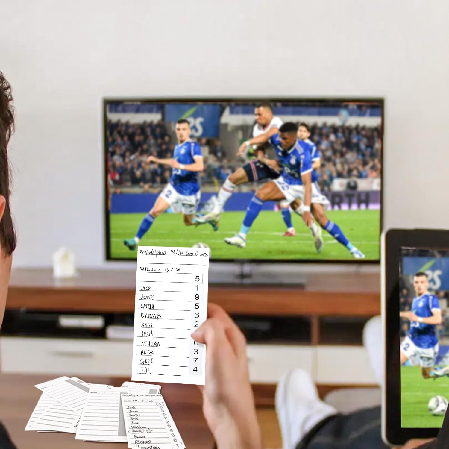Axcoix 160 Pack Strip Cards for Gambling, 10 Line Football Strip Cards, No-Repeat Pull Tabs Gambling Tickets for Soccer Football Baseball Sports Box Game Betting