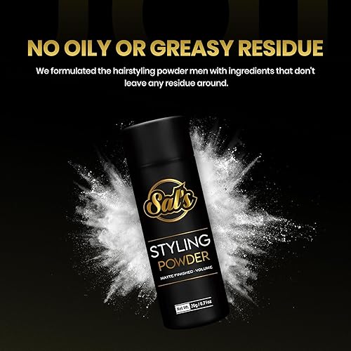 Miniatura 7 de Sal's Polvo de peinado profesional  Aspecto natural y polvo de sujeción fuerte para hombre  Fácil de aplicar sin aceite ni residuos grasos