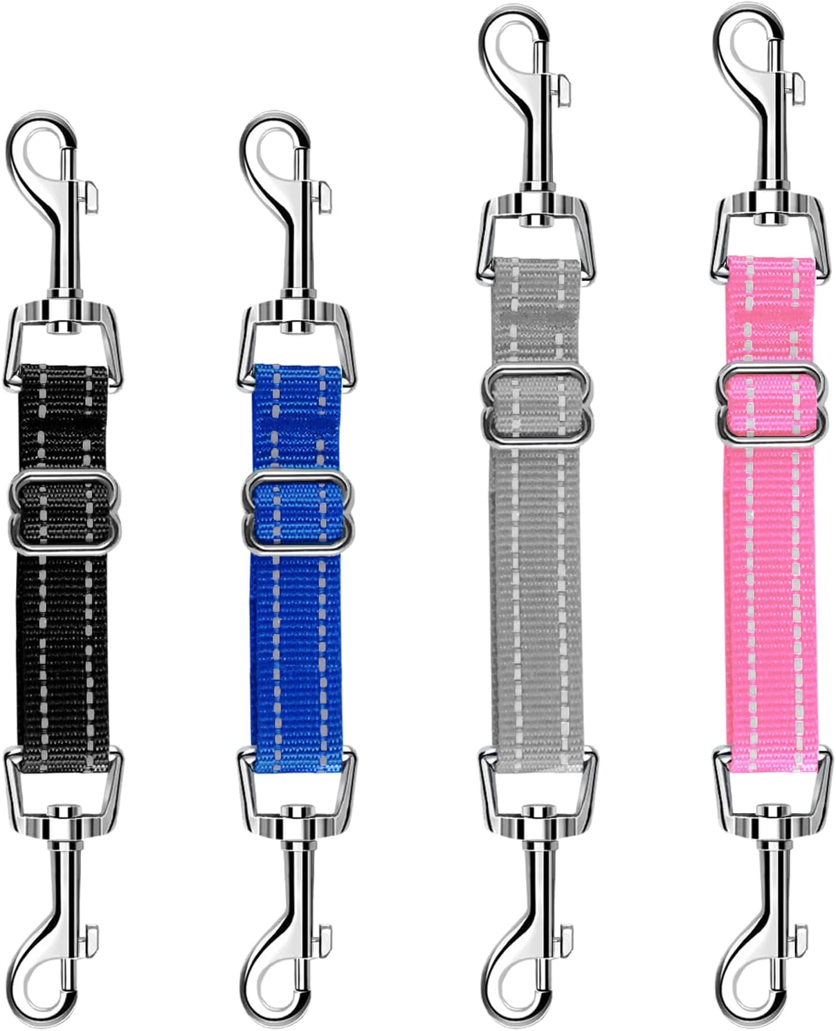 Dog Collar Clips,4 Pcs Reflective Safety Backup Collar