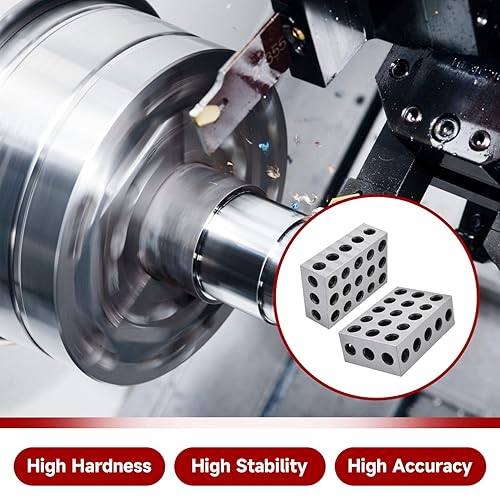 Miniatura 2 de findmall 1 par de precisión 2-4-6 bloques 23 agujeros emparejados .0002" bloque maquinista 246