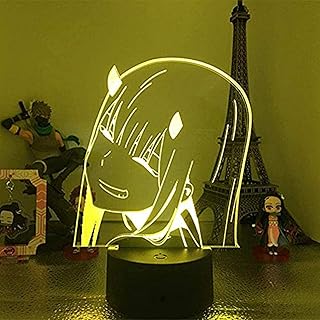 3D-Lampe Anime Darling in der FRANXX 02 Zero Two LED-Nachtlichtfernbedienung 16-Farben-Tischlicht Kinderzimmer Outfit