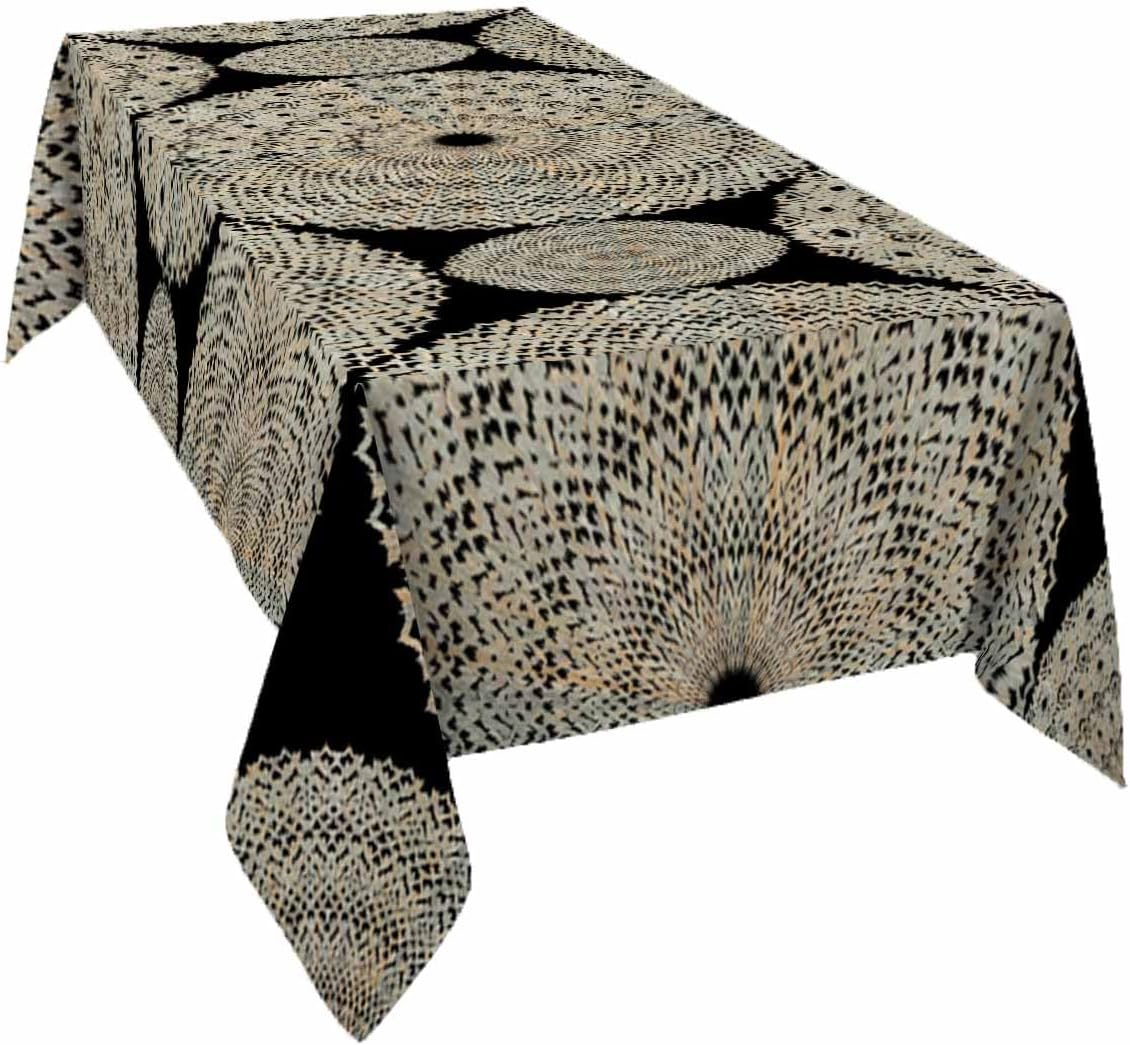 LEOSUCRE Abstract Bohemian Tablecloth Rectangle Table