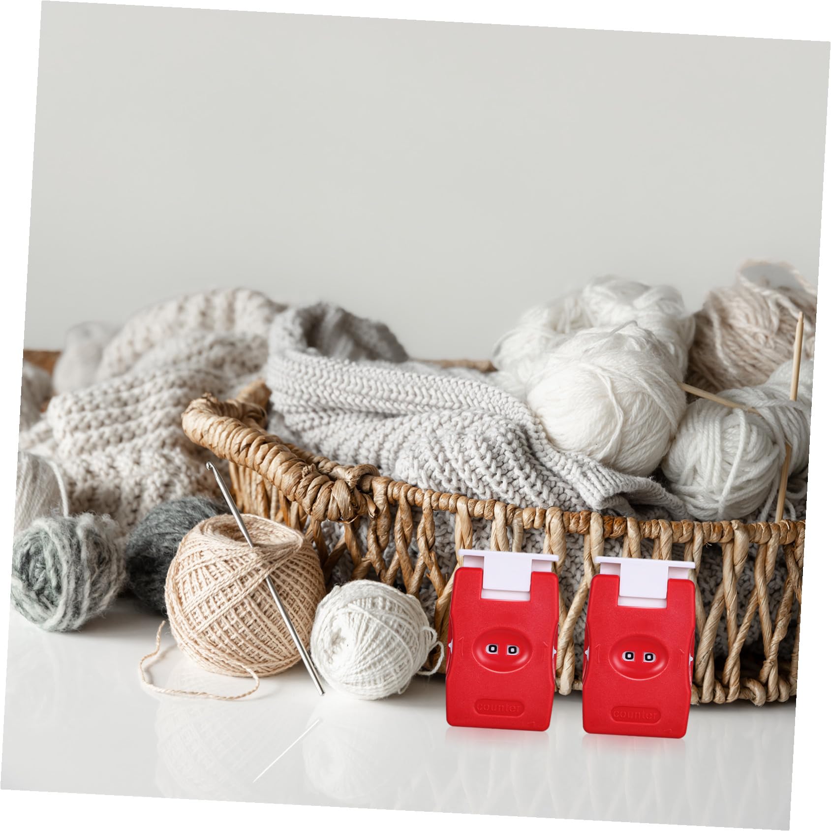 NUOBESTY 10stücke Strickzähler Für Häkeln Und Stricken Digitaler Reihenzähler Aus Robustem Kompakt Leicht Und Einfach Zu Bedienen Für Kreative Handarbeiten