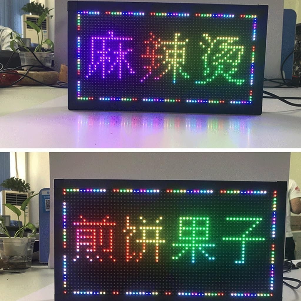 Kanduo JSY Letrero Luminoso Letrero LED programable for Exteriores, Pantalla electrónica con Pantalla LED de Desplazamiento Rotulo Led Programable (Size : 29x16cm)