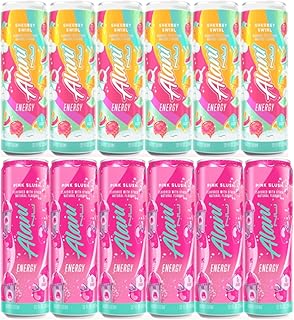 Alani Energy Drinks - Sherbert Swirl and Pink Slush Variety Pack, Zero Sugar, Energy Boost Drinks - 12 Pack