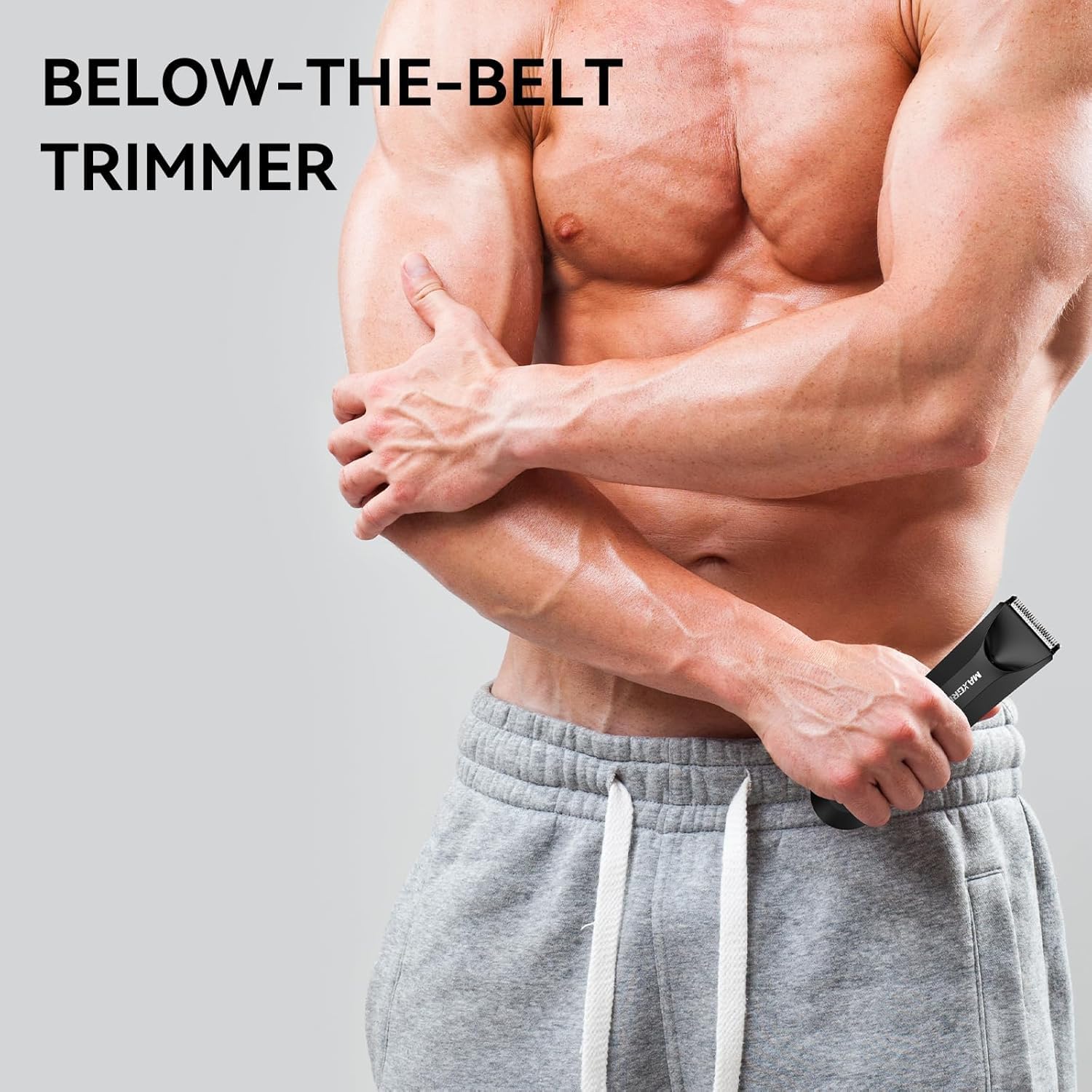 MAXGROOM Intimrasierer Mann, Körperrasierer Herren, Elektrischer Rasierer für Männer, wiederaufladbarer Herrenrasierer, für Rücken, Körper, Leistengegend, Eier, Scham und Intimbereich