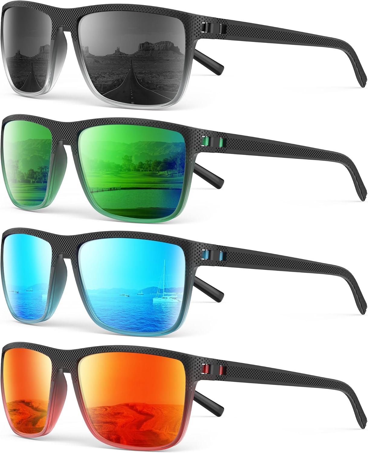 J(4 Pack)-gradient Black + Gradient Blue + Gradient Red + Gradient Green
