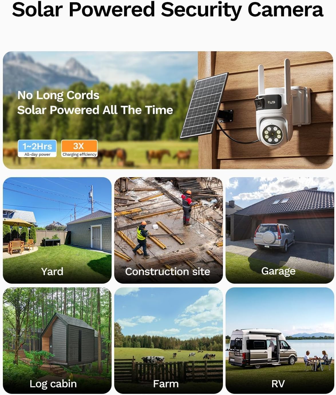 Dual Lens Solar Security Cameras Wireless Outdoor: 2MP+2MP AOV 24/7 Continuous Recording Solar Powered Security Camera Wireless, 2.4G/ 5G WiFi6 Camera with SD Card, 2-Way Talk, Color Night Vision 10 71fJWAX892L. AC SL1380