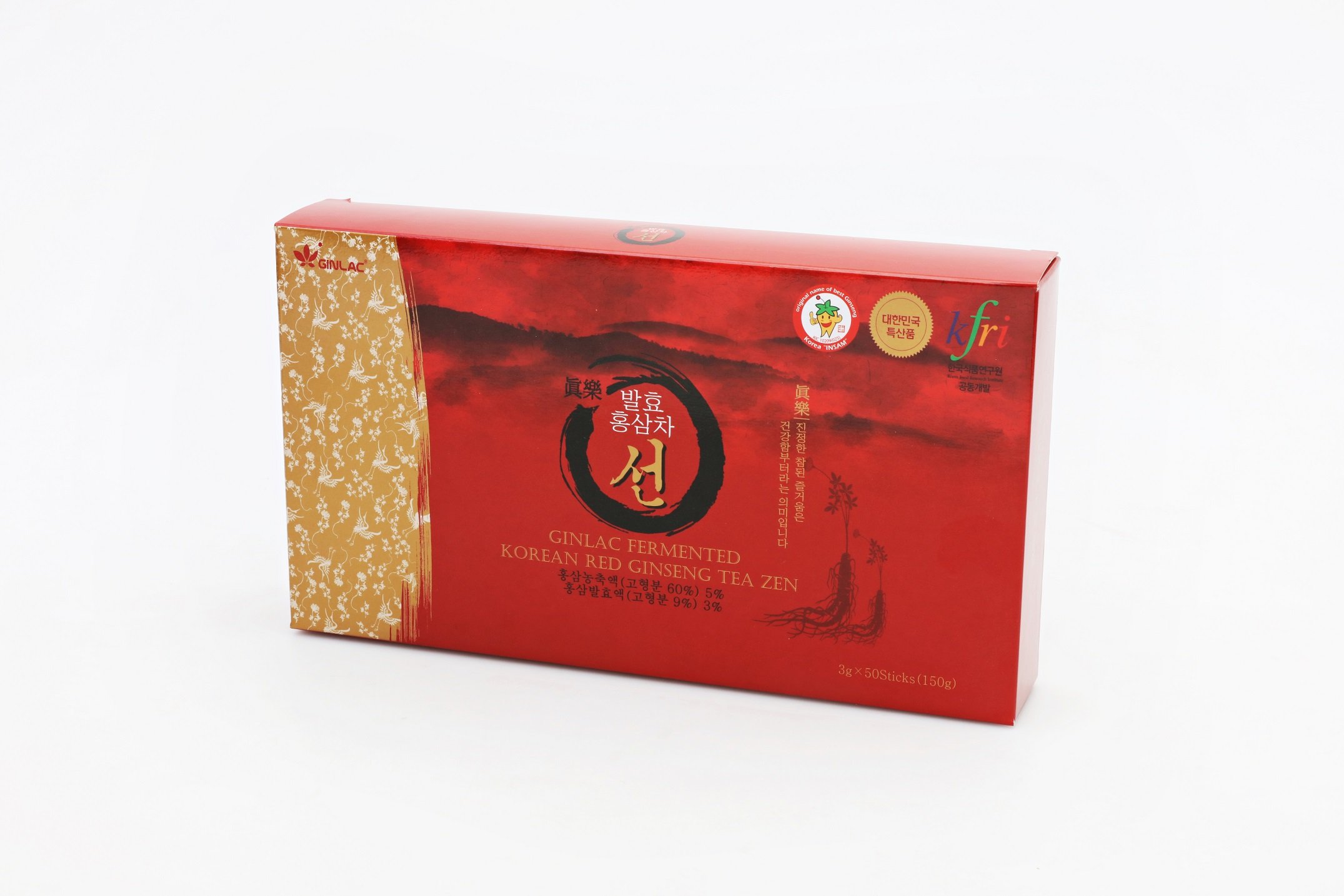 Roter Ginseng Tee ZEN Teebeutel 50 Stk. | Koreanischer Roter Ginseng Tee | stimuliert die Durchblutung, das Gedächtnis, den Tonus | Getränk aus Korea | Energie Vitalität Wohlbefinden | 150g