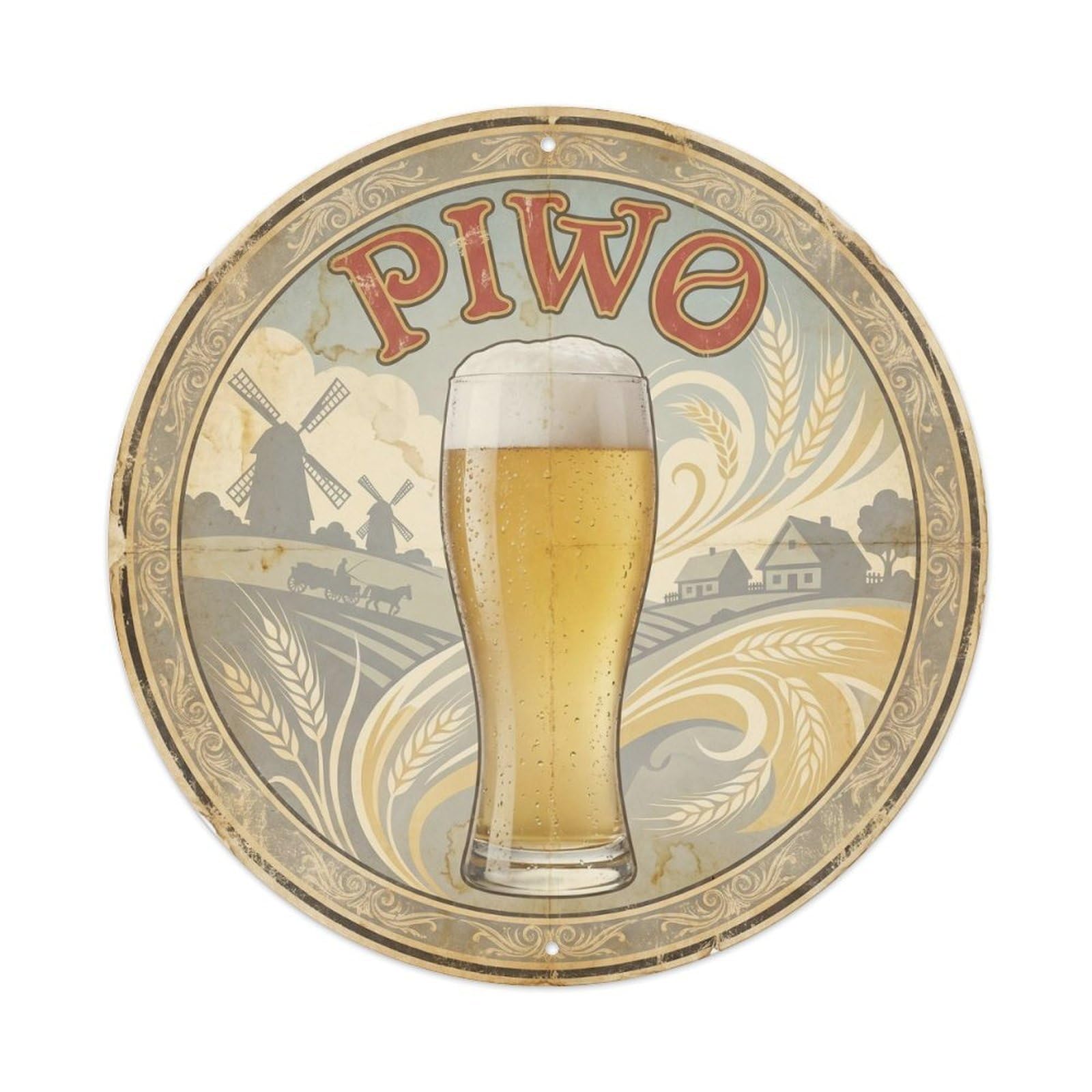 Polish Culture Craft Beer Pub Brewery Cuisine Travel Metal Tin Sign