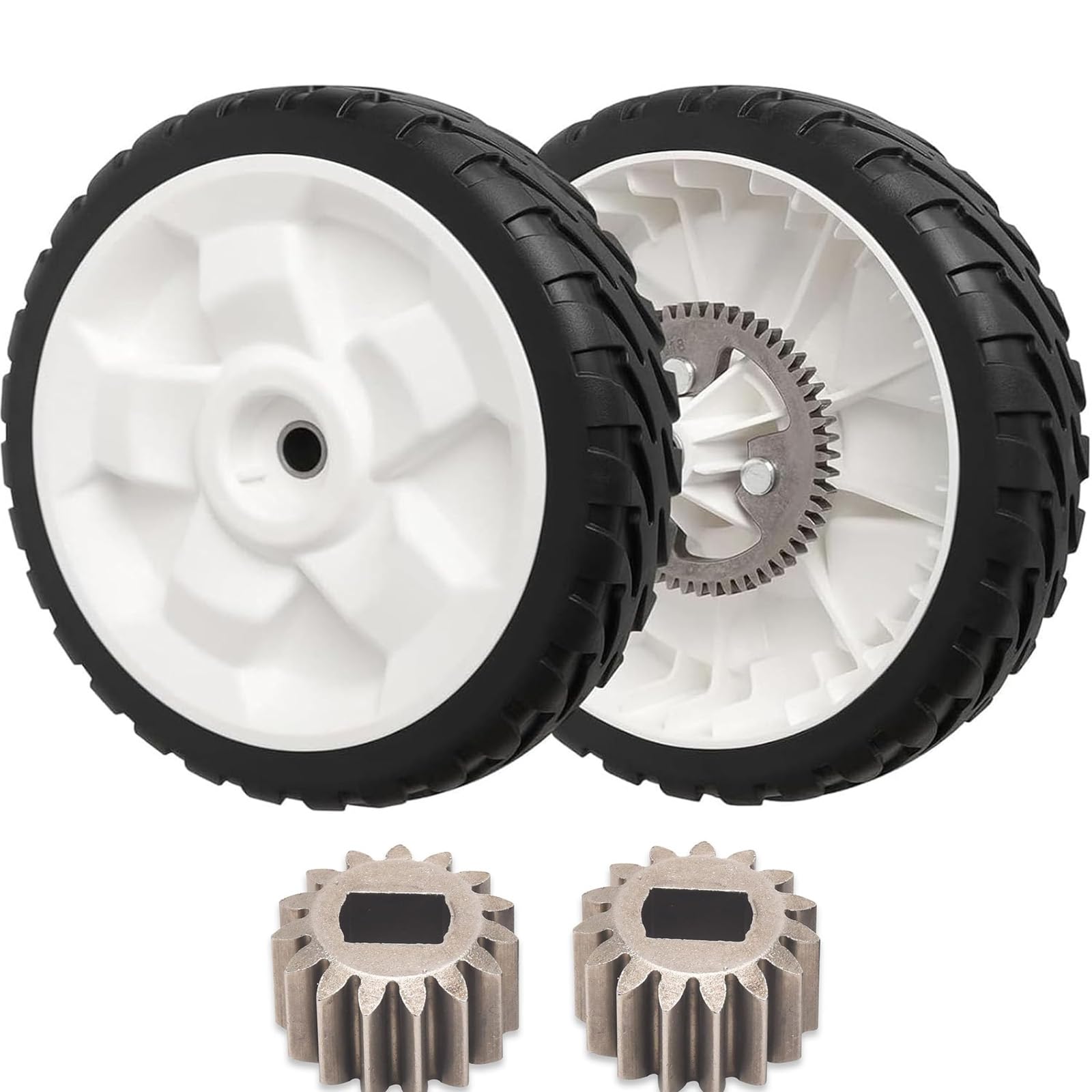 Durable metal gear rear drive wheels for 22" recycler lawn mowers