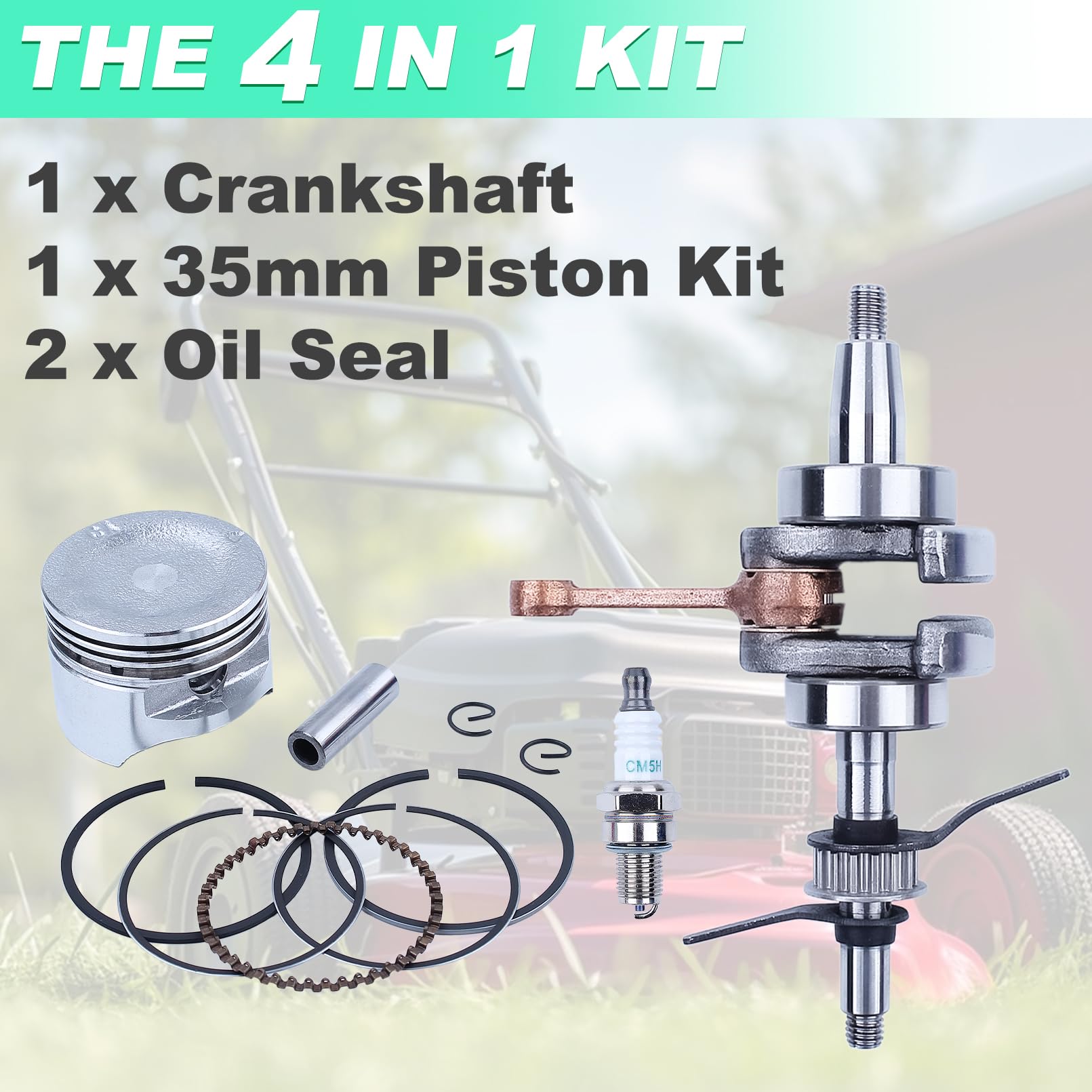 Amazon.com : Adefol 39mm Crankshaft Piston Kit for Honda GX35