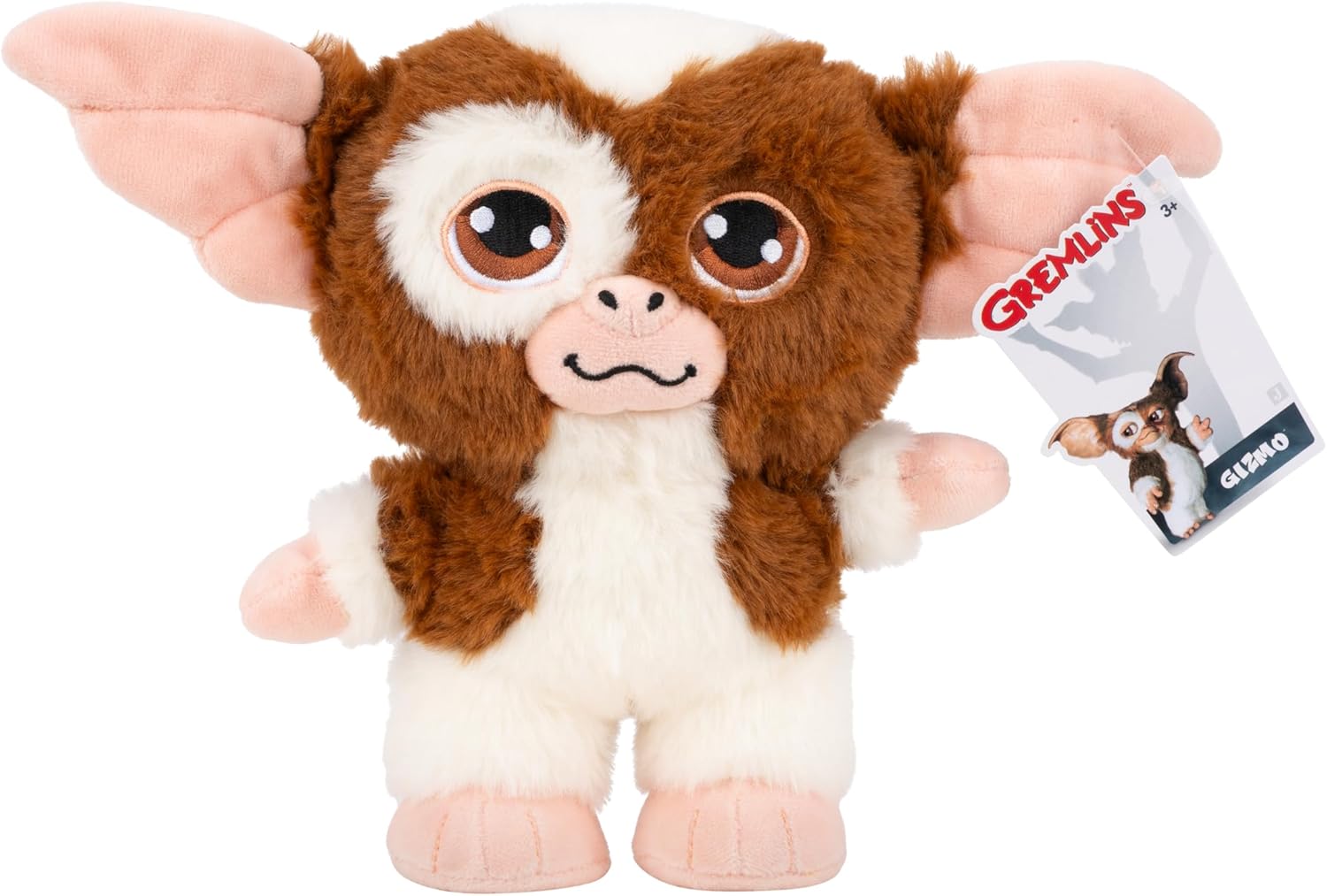 Jazwares Warner Bros. Gremlins, 8-Inch Gizmo Plush - Super-Soft and Huggable Plush Toy - Official Licensed Plush - for All Ages